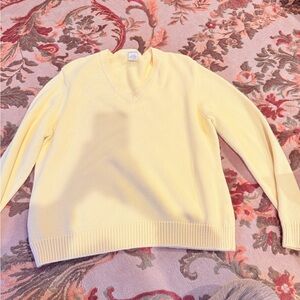 St. John's Bay Pale Yellow V-Neck Sweater